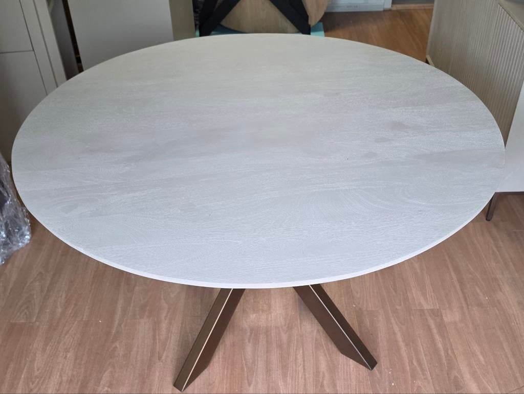Eettafel Madison Sand 130 cm, Ophalen, Madison, Info@meubeloutletmeppel.nl, Rond