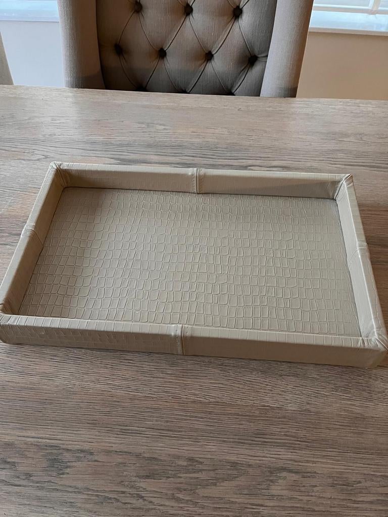 Stijlvol dienblad met krokodillenleer-look, Huis en Inrichting, Woonaccessoires | Dienbladen, Ophalen of Verzenden, Rechthoekig