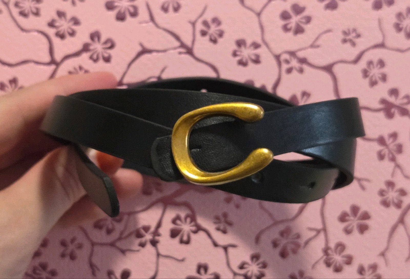 Coach dames riempje zwart met goud 100cm, Minder dan 3 cm, 100 cm of meer, Zwart, Nieuw