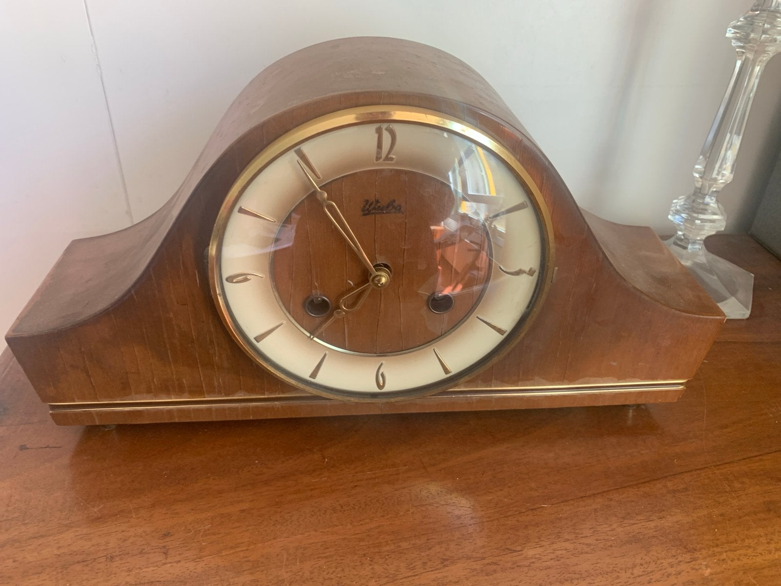 Hermle pendule 1979 met Kaliber 130-010 Schwebeanker uurwerk, Ophalen