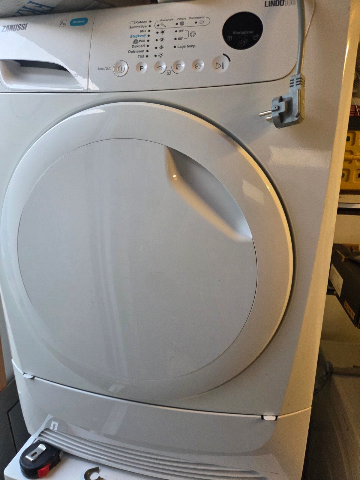 Zanussi Lindo 100 Condensdroger - Goede staat, Ophalen, Wolprogramma, 6 tot 8 kg, Gebruikt