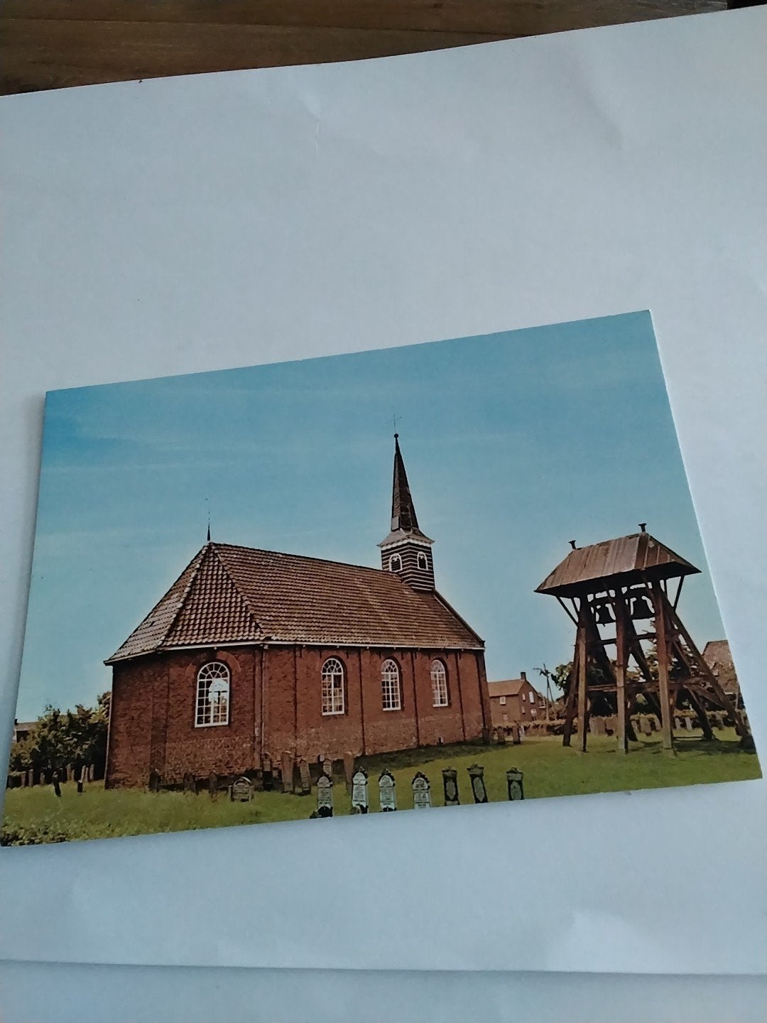 Oude Ansichtkaart: Kerk en Klokkenstoel Donkerbroek, Ophalen of Verzenden, 1960 tot 1980, Ongelopen, Friesland