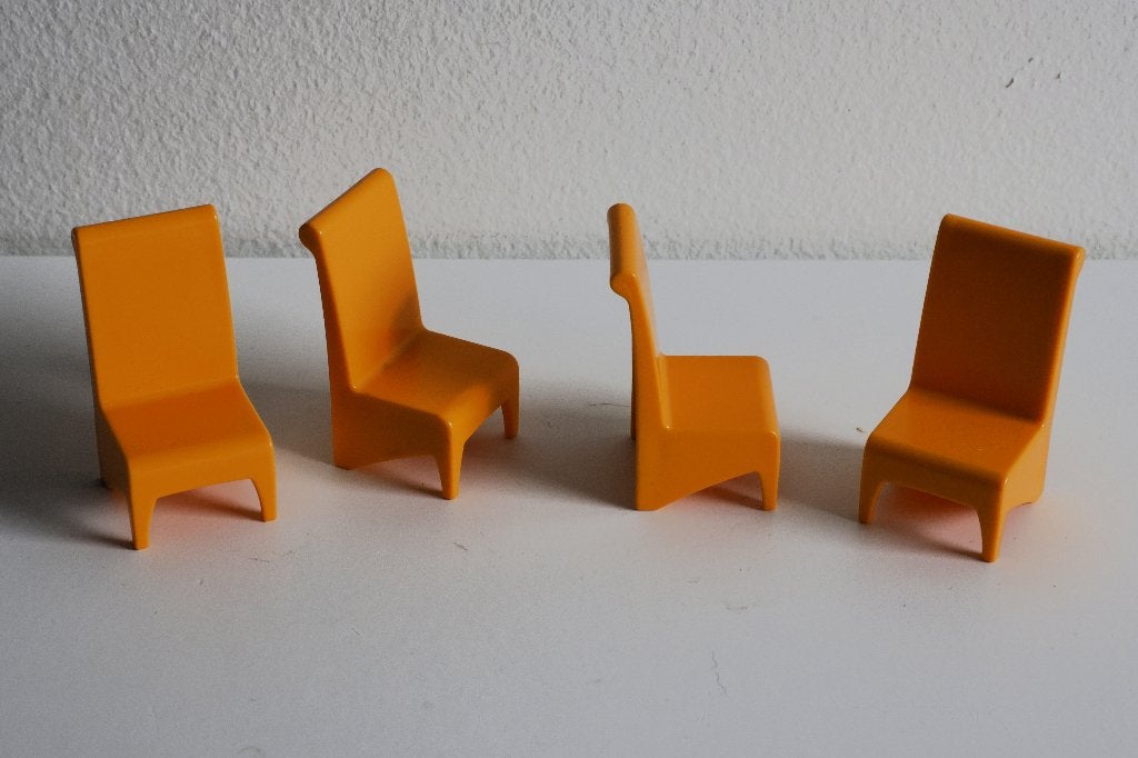 Playmobil 4 stoelen, eetkamerstoelen, Ophalen of Verzenden, Gebruikt