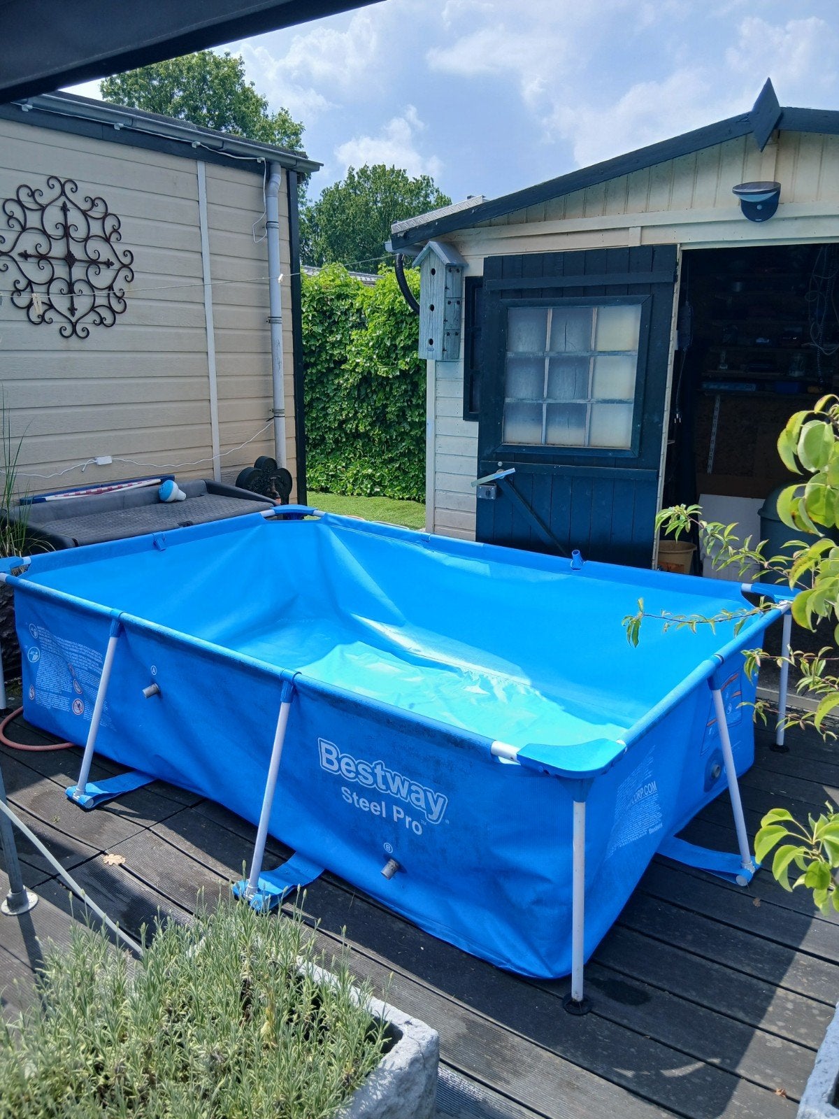 Zwembad + filterpomp  tekoop., Tuin en Terras, Ophalen, Opzetzwembad, Rechthoekig, Minder dan 80 cm