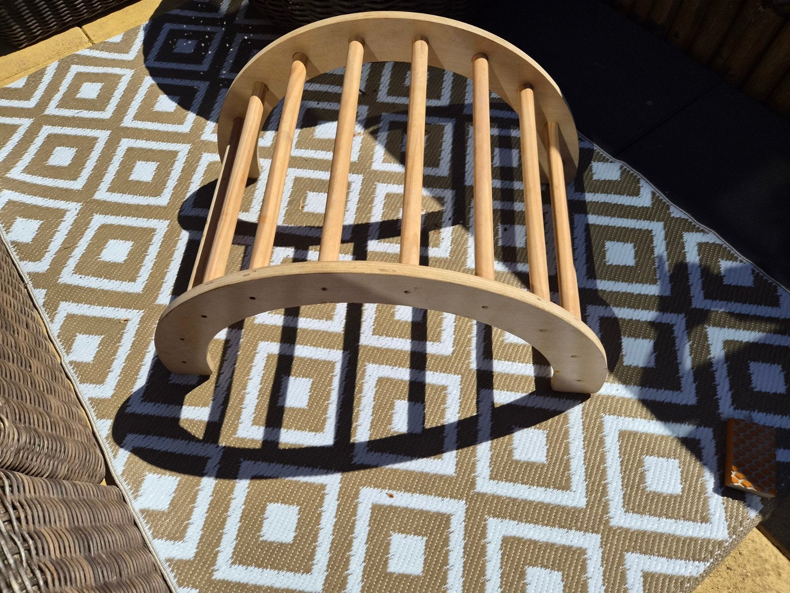 Houten Klimrek met Glijbaan/trap ,Klimboog en balansboard, Ophalen, Klimwand
