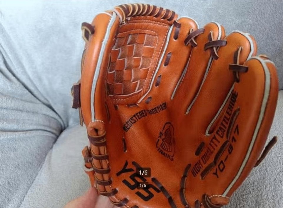 Yss honkbal handschoen yo817 koeienleer 10 inch izgst, Gebruikt, Handschoen, Ophalen of Verzenden