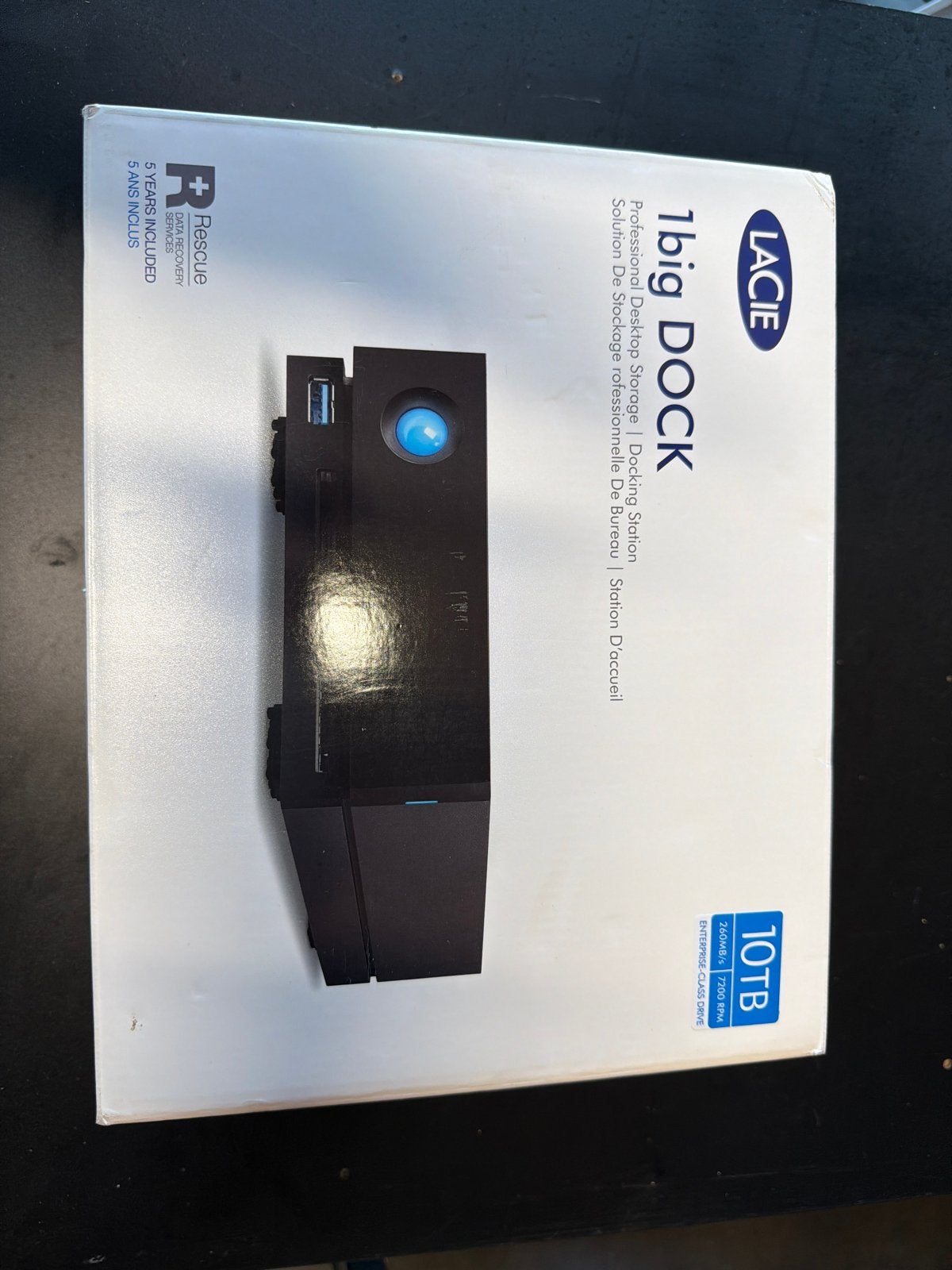 LaCie 1big DOCK 10TB Thunderbolt 3 Externe HDD, Thunderbolt, Server, HDD, Ophalen of Verzenden