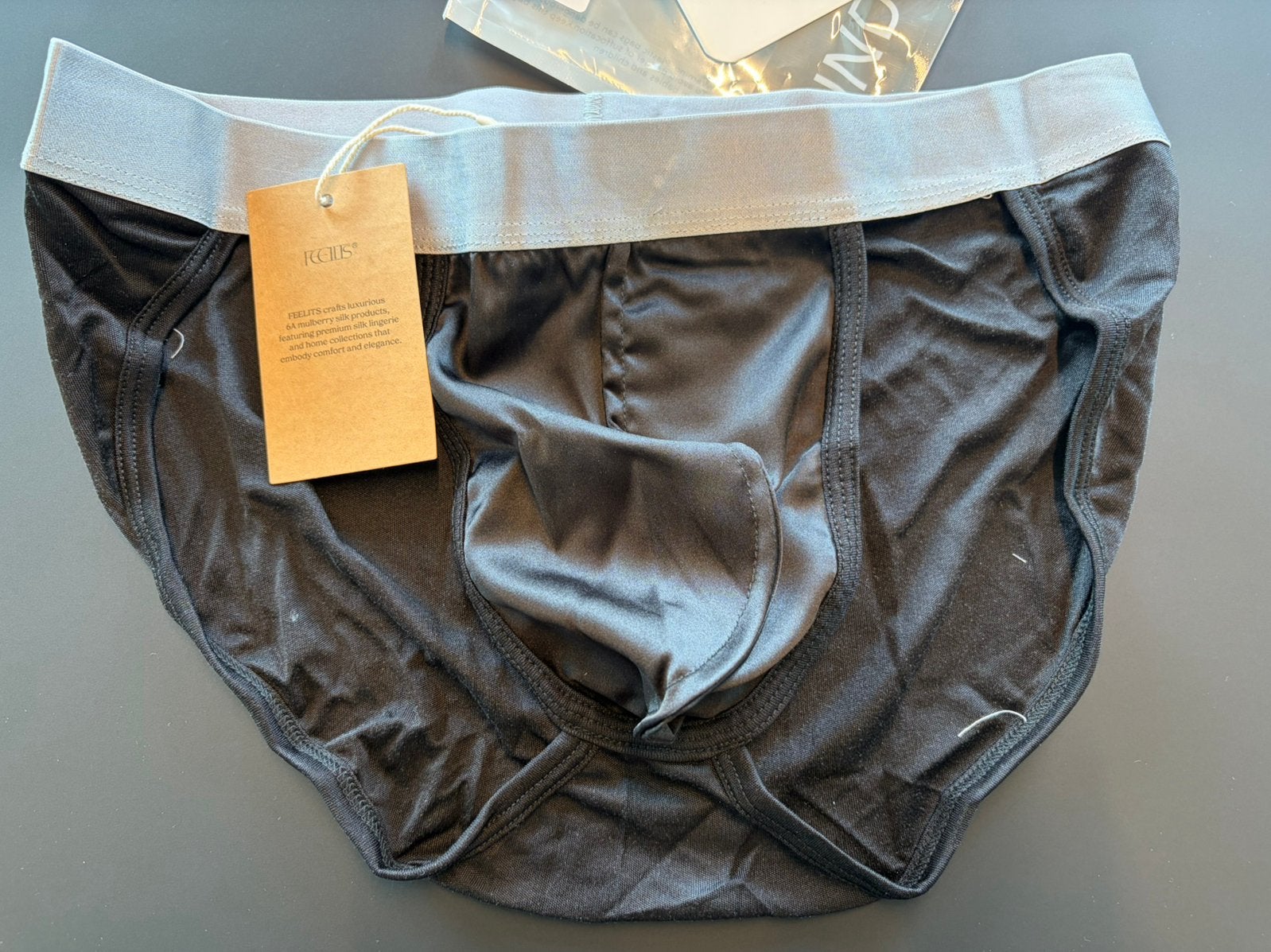 Zijde Tanga Slip Man Nieuw, Verzenden, Zwart, Slip