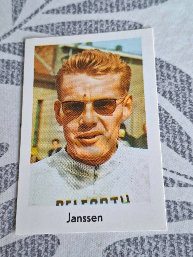 Prentje/Chromo : Jan Janssen / Pelforth, Verzamelen, Verzenden, Zo goed als nieuw, Overige sporten, Poster, Plaatje of Sticker