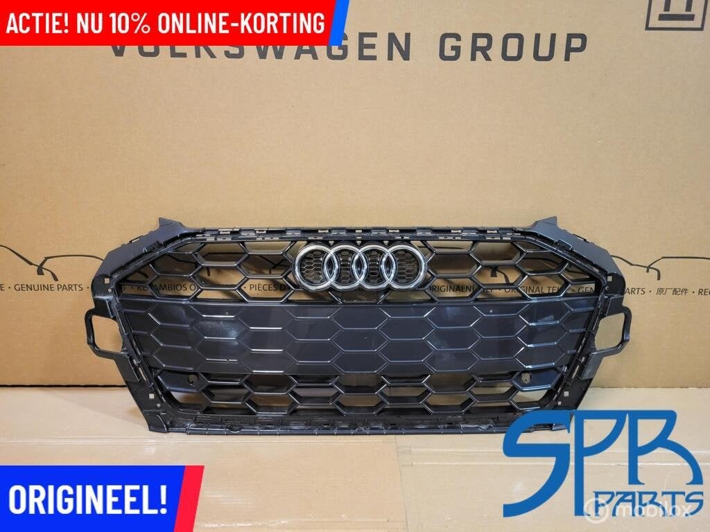 GRILLE AUDI A4 8W B9 B9.5 FACELIFT S-LINE GRILL DARK CHROME, Auto-onderdelen, Audi, Gebruikt, Audi, Ophalen of Verzenden
