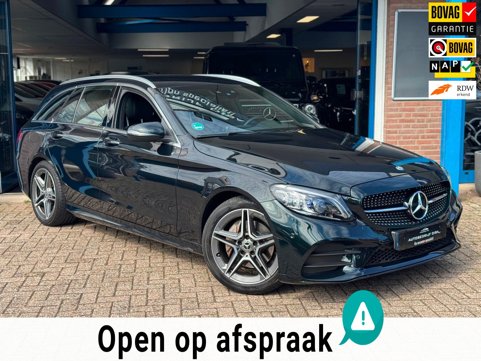 Mercedes-Benz C-klasse Estate 180 AMG 2018 AUT NAVI Trek NAP, Auto's, Mercedes-Benz, Automaat, C-Klasse, 750 kg, Groen
