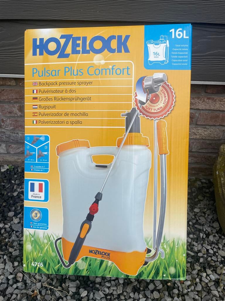 Hozelock Pulsar Plus Comfort Rugspuit 16L - Nieuw, Ophalen of Verzenden, Nieuw, Onkruidbestrijding