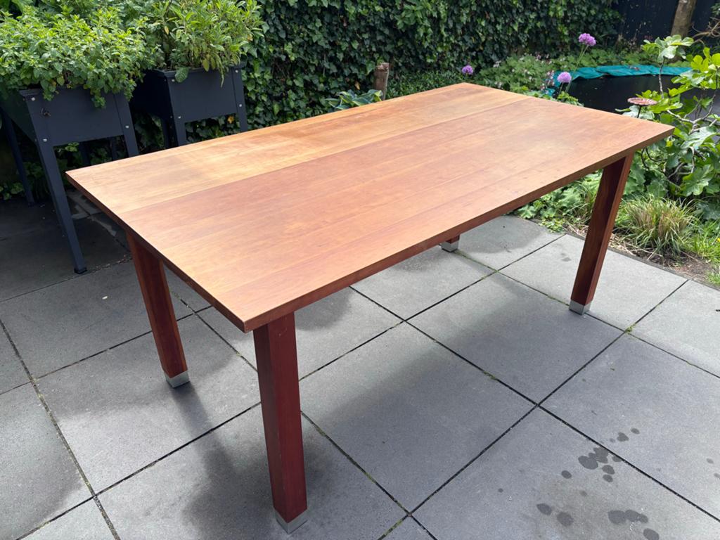 Kersenhouten tafel 190x70 cm, hoogte 76 cm, Ophalen, 50 tot 100 cm, Zo goed als nieuw, 150 tot 200 cm