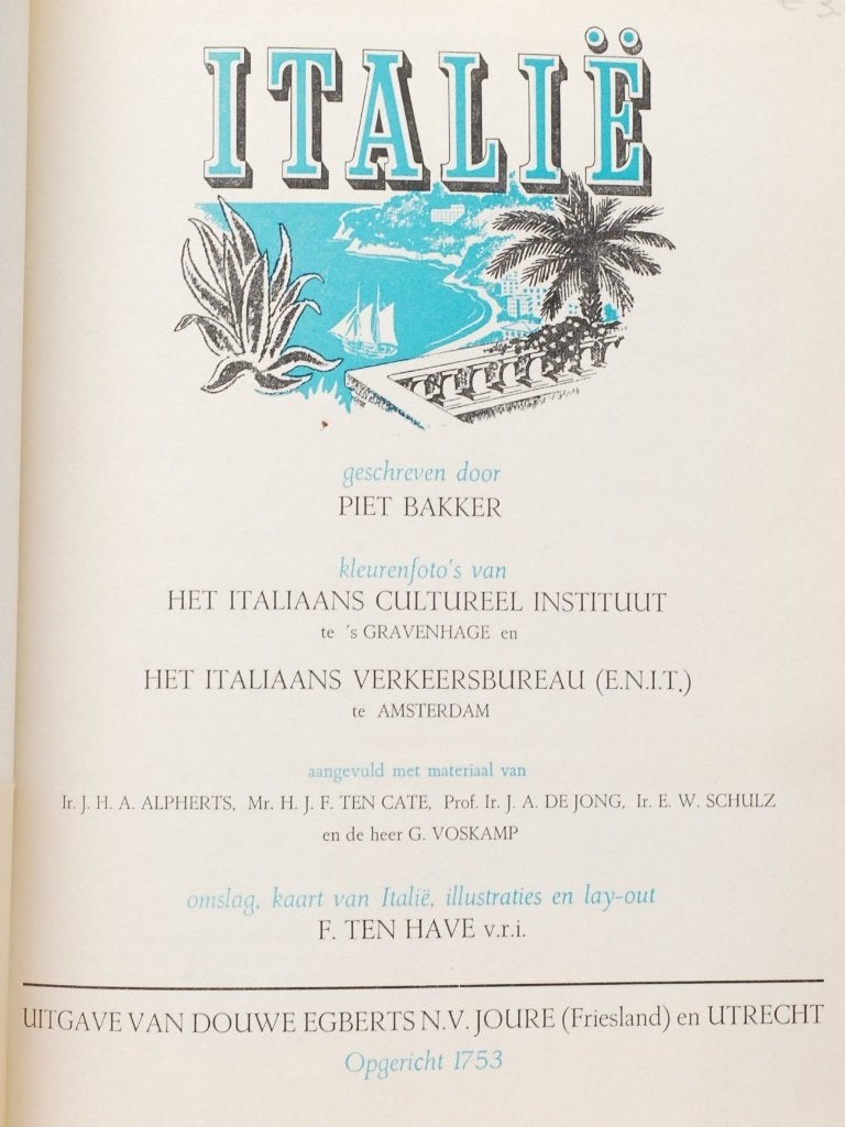 Italië - Boek Douwe Egberts jaren 50, Boeken, Prentenboeken en Plaatjesalbums, Verzenden, Zo goed als nieuw