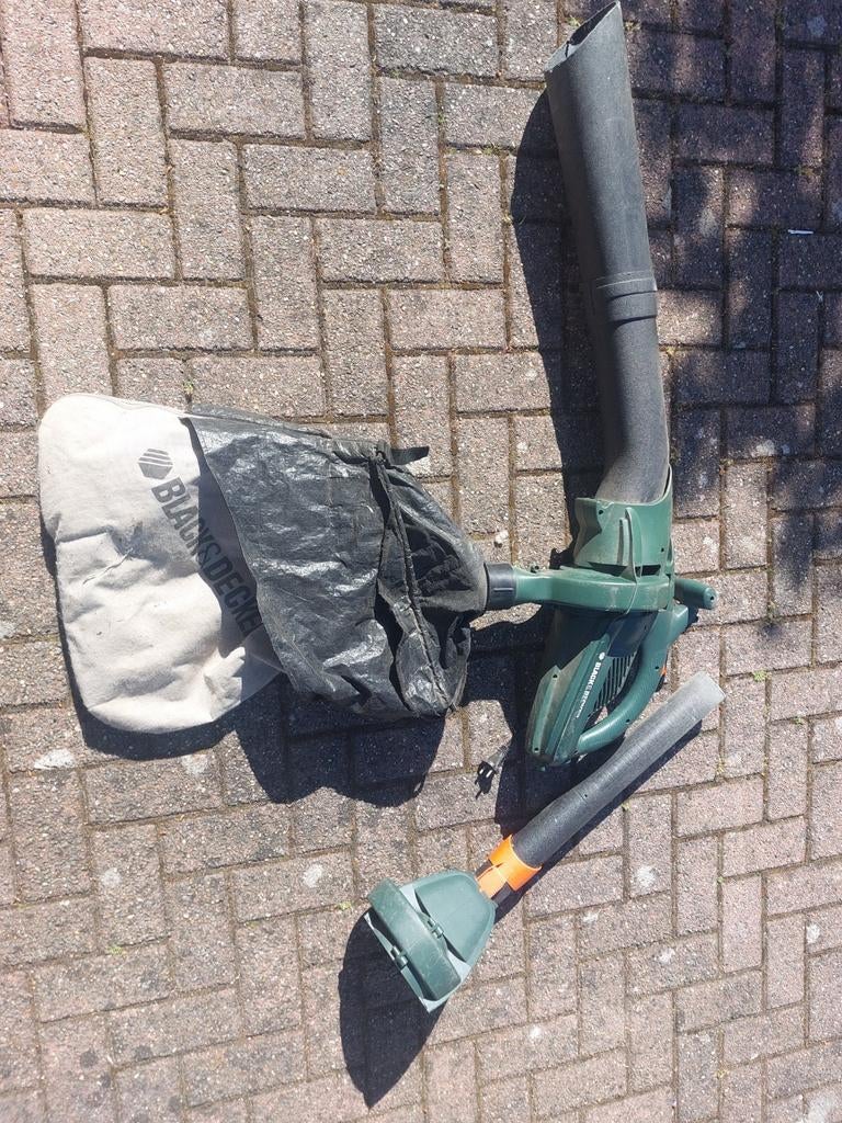 Black & Decker Bladblazer/Bladzuiger met Opvangzak, Gebruikt, Met opvangzak, Handgedragen, Ophalen of Verzenden