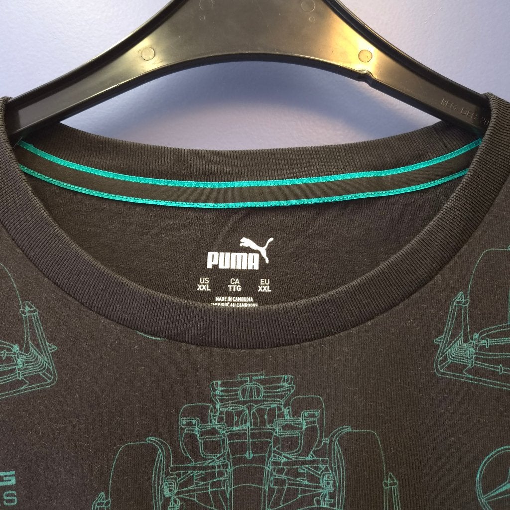 PUMA x Mercedes AMG Petronas F1 T-shirt heren XXL nr, Puma, Puma SE, Zwart, Overige maten
