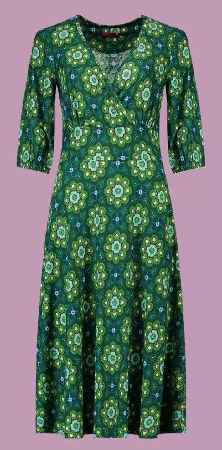 Gezocht: Tante Betsy Maroq green jurk maat XL, Kleding | Dames, Tante Betsy, Maat 46/48 (XL) of groter, Ophalen of Verzenden, Zo goed als nieuw