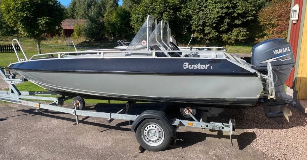 Buster L Dubbele Console (2007) + Yamaha 50pk 4-T (Topstaat), Overige merken, Gebruikt, Met afstandsbediening, Ophalen of Verzenden