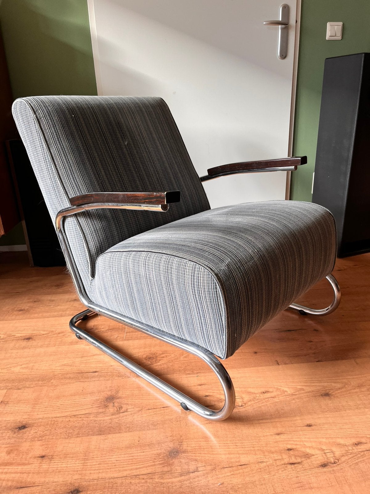 Vintage fauteuil in Bauhaus stijl, Ophalen, Gebruikt, Minder dan 75 cm, 50 tot 75 cm