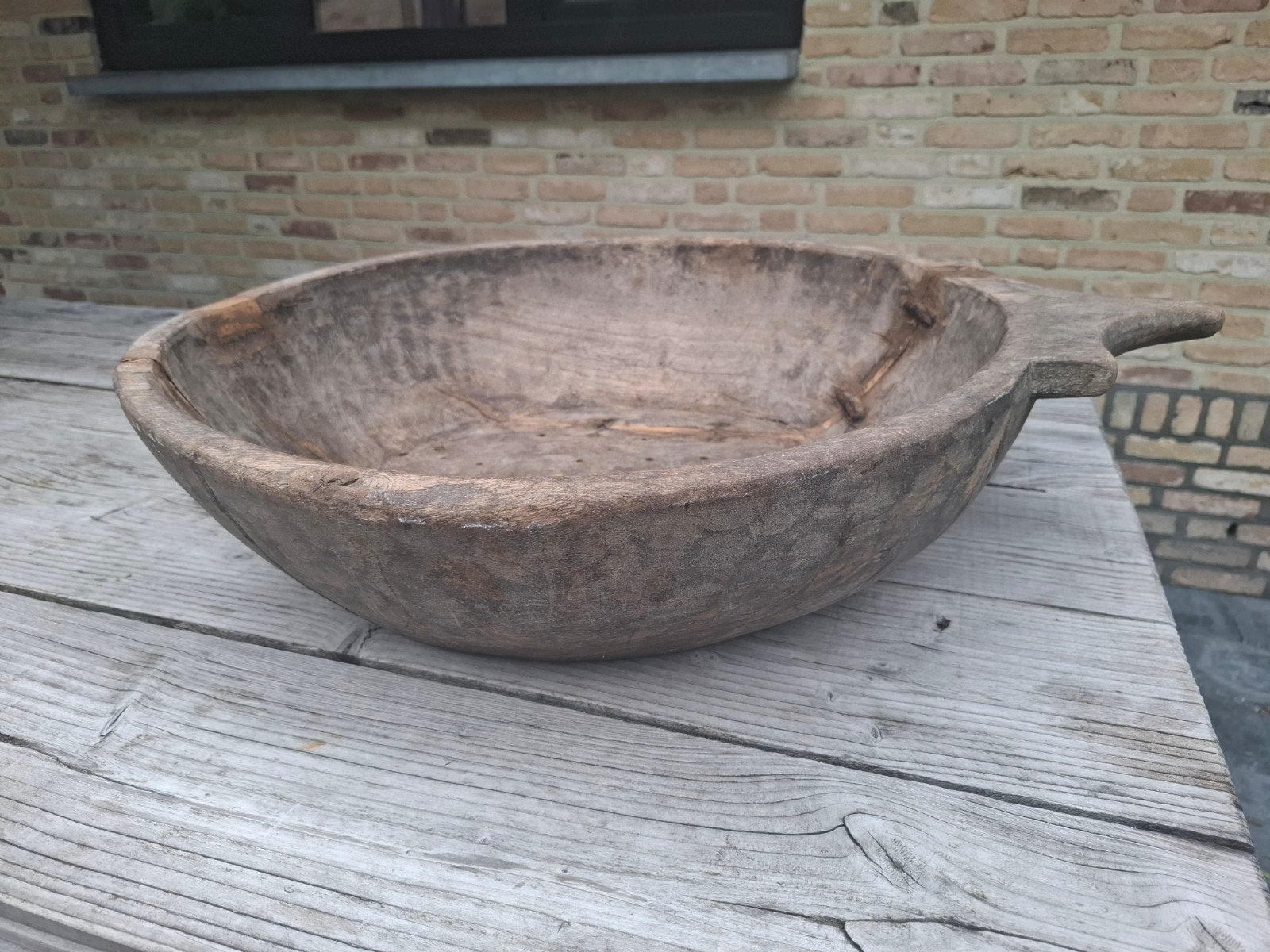 Oud houten plantenschaal, Ophalen, Gebruikt, Rechthoekig, Hout