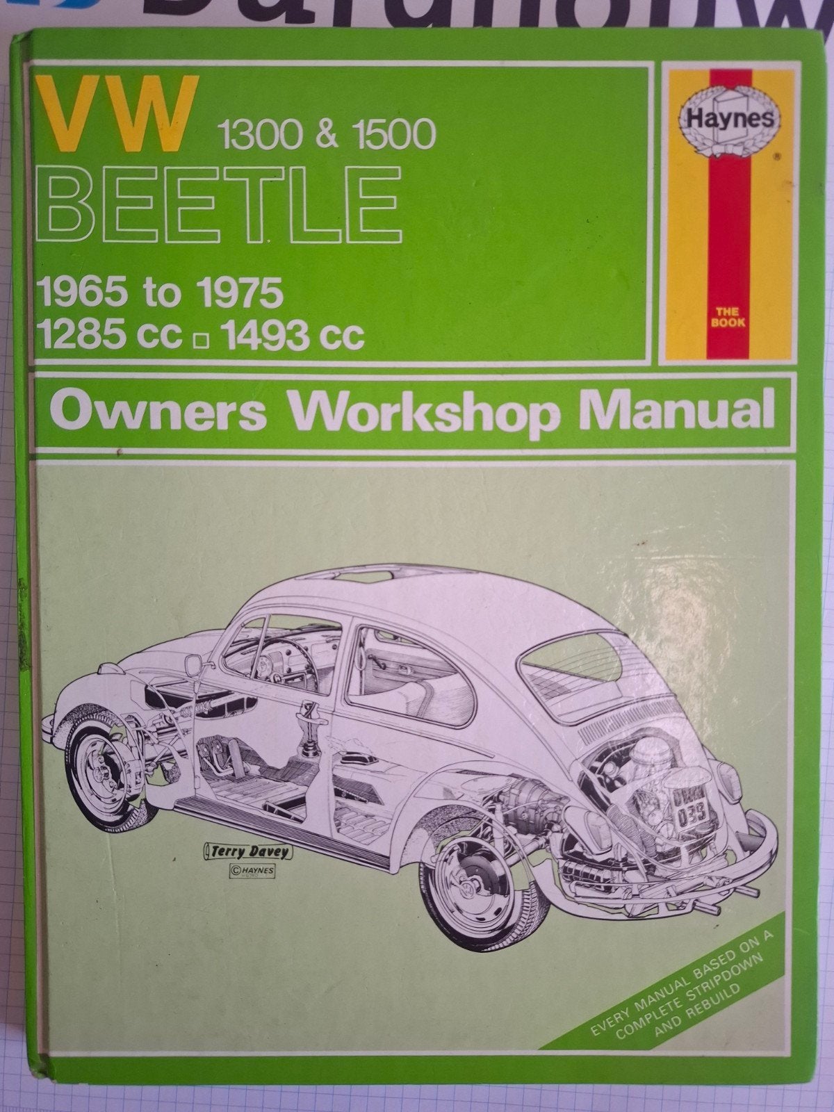 Haynes VW Kever 1300 & 1500 Werkplaatshandboek 1965-1975, Ophalen of Verzenden, Gelezen, Volkswagen, Haynes