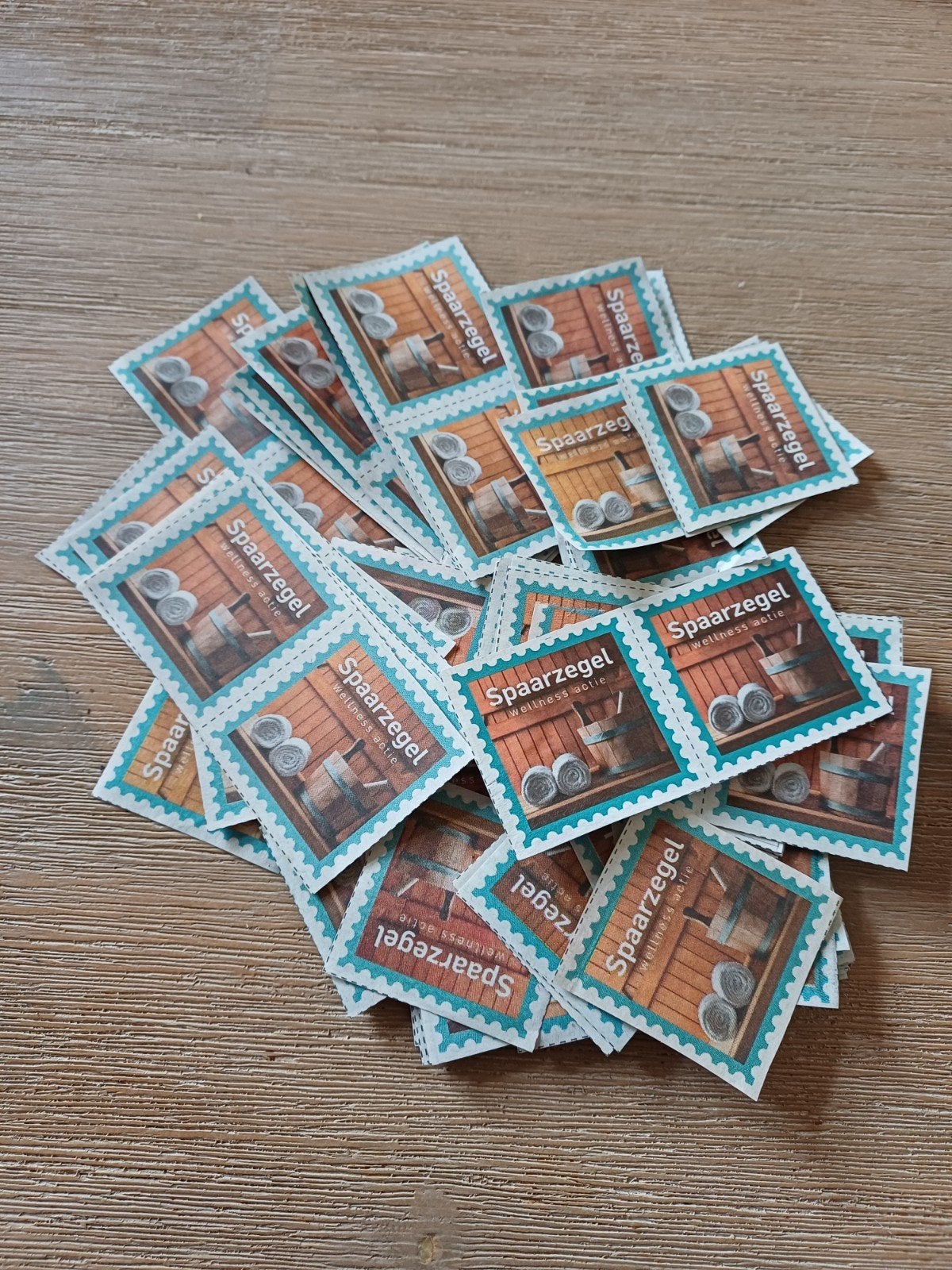 Sauna zegels, Ophalen of Verzenden, Winkel, Super of Benzinepomp, Zegels, Bonnen of Punten