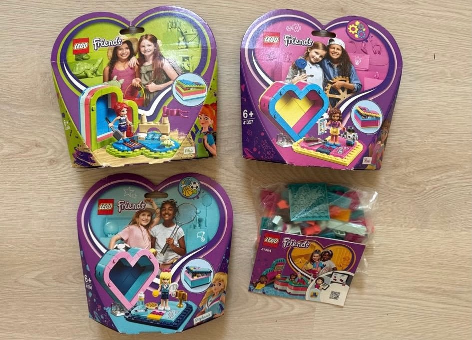 4 Lego Friends Hartdoosjes zgan, Ophalen of Verzenden, Zo goed als nieuw