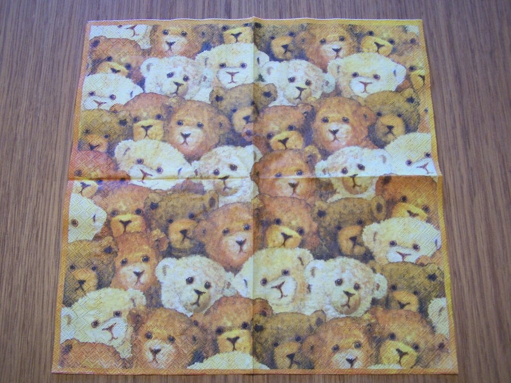 Servetten per stuk nr.27 (BEERTJES), Dieren, Nieuw, Ophalen of Verzenden, Papier of Karton