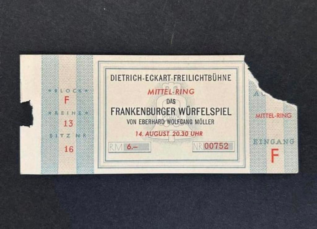 WWII Olympisch Ticket Nazi Spelen, 1936, Verzamelen, Ophalen of Verzenden, Nederland, Overige typen