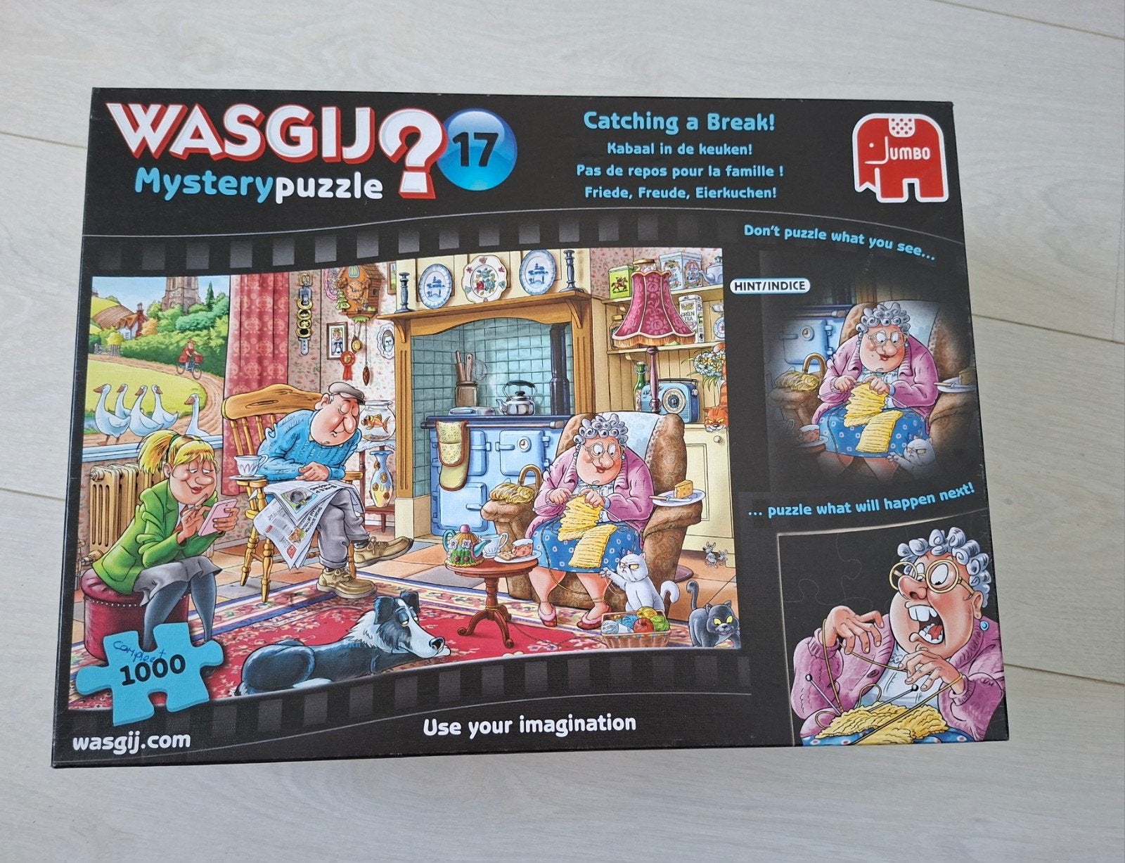 Wasgij Mysterypuzzel 17 - Catching a Break! (1000 stukjes), Hobby en Vrije tijd, Denksport en Puzzels, Ophalen of Verzenden, 500 t/m 1500 stukjes