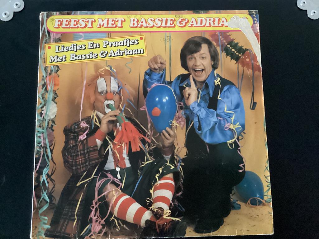 Bassie en Adriaan Feest LP Vinyl Vintage, Verzenden, Gebruikt, Muziek
