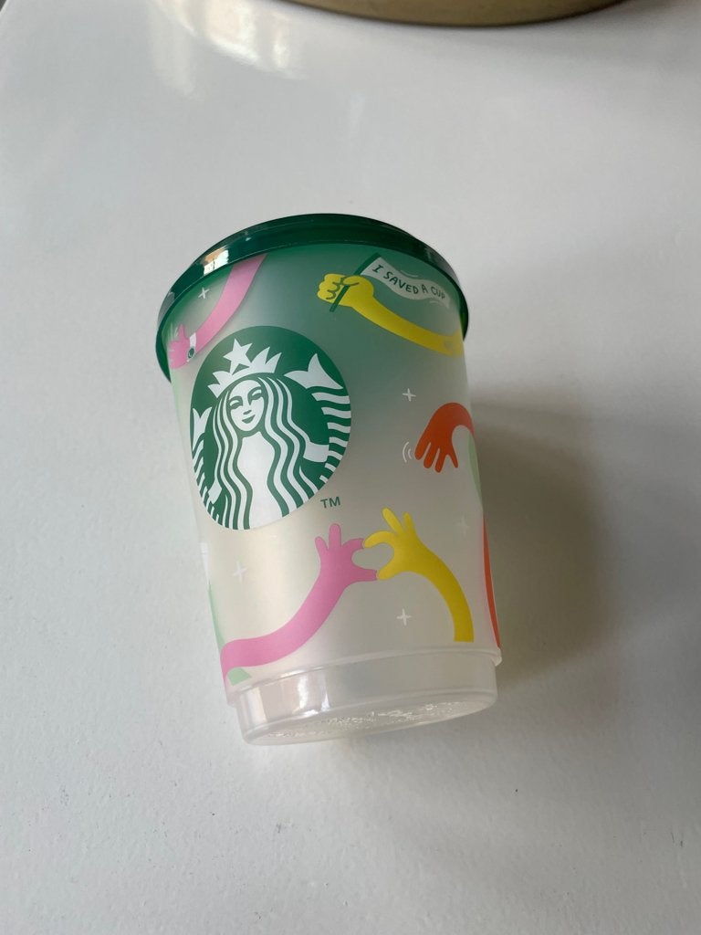 Starbucks - vrolijke drinkbeker voor koude dranken 473 ml, Nieuw, Ophalen of Verzenden, Overige stijlen, Overige materialen