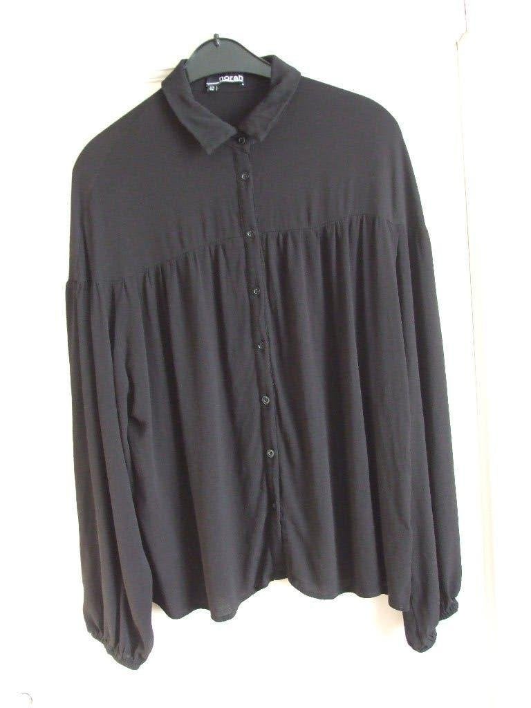 Norah zgan zwarte blouse lange mouwen maat 42, Zwart, Maat 42/44 (L), Ophalen of Verzenden, Zo goed als nieuw