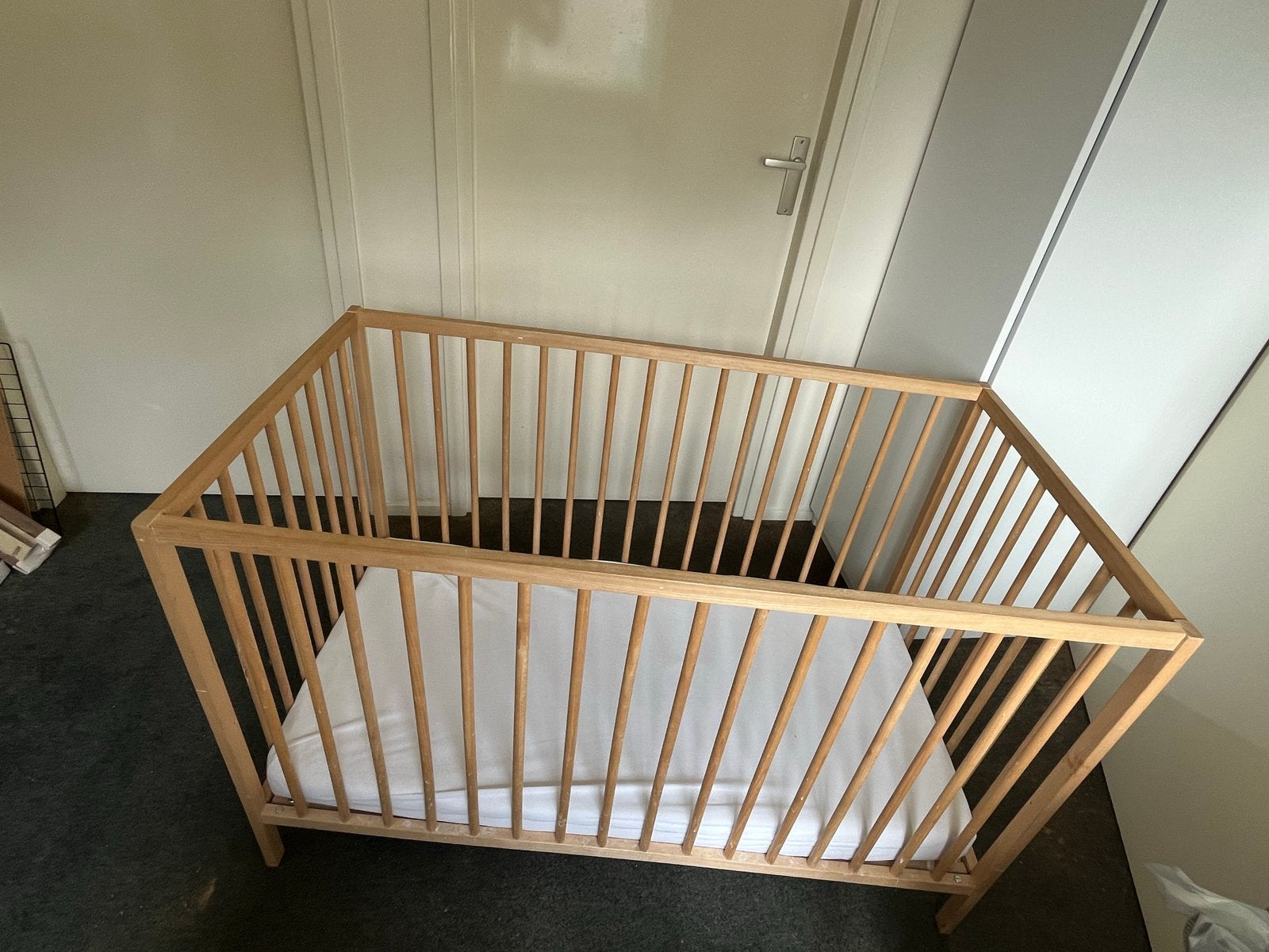 IKEA Sniglar Ledikant met Matras - Beuken 60x120, Ophalen, Gebruikt, Ledikant