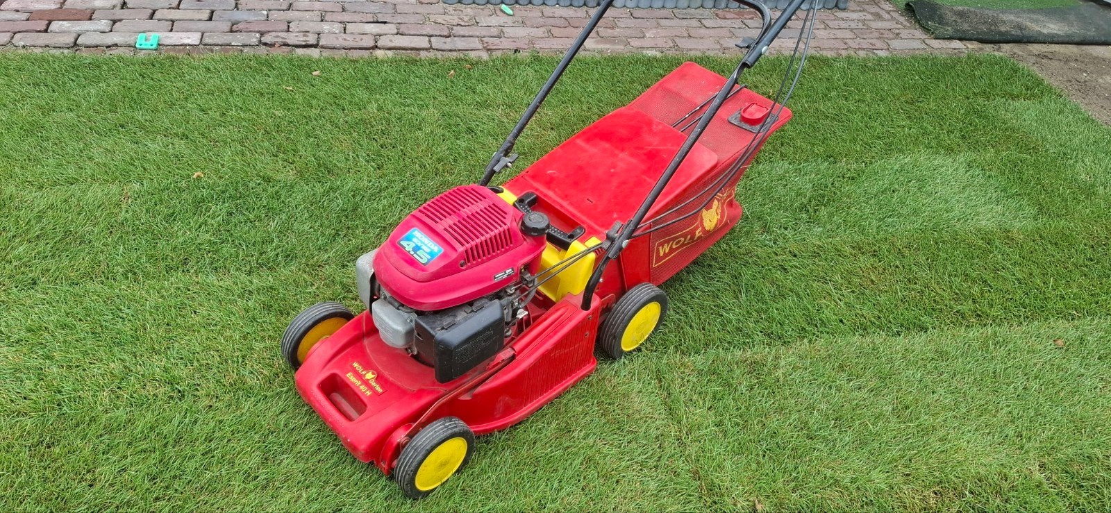 Wolf Garten Espirit 40 H Grasmaaier met Honda 4.5 motor, Tuin en Terras, Cirkelmaaier, Gebruikt, Benzine-grasmaaier, 50 cm of meer
