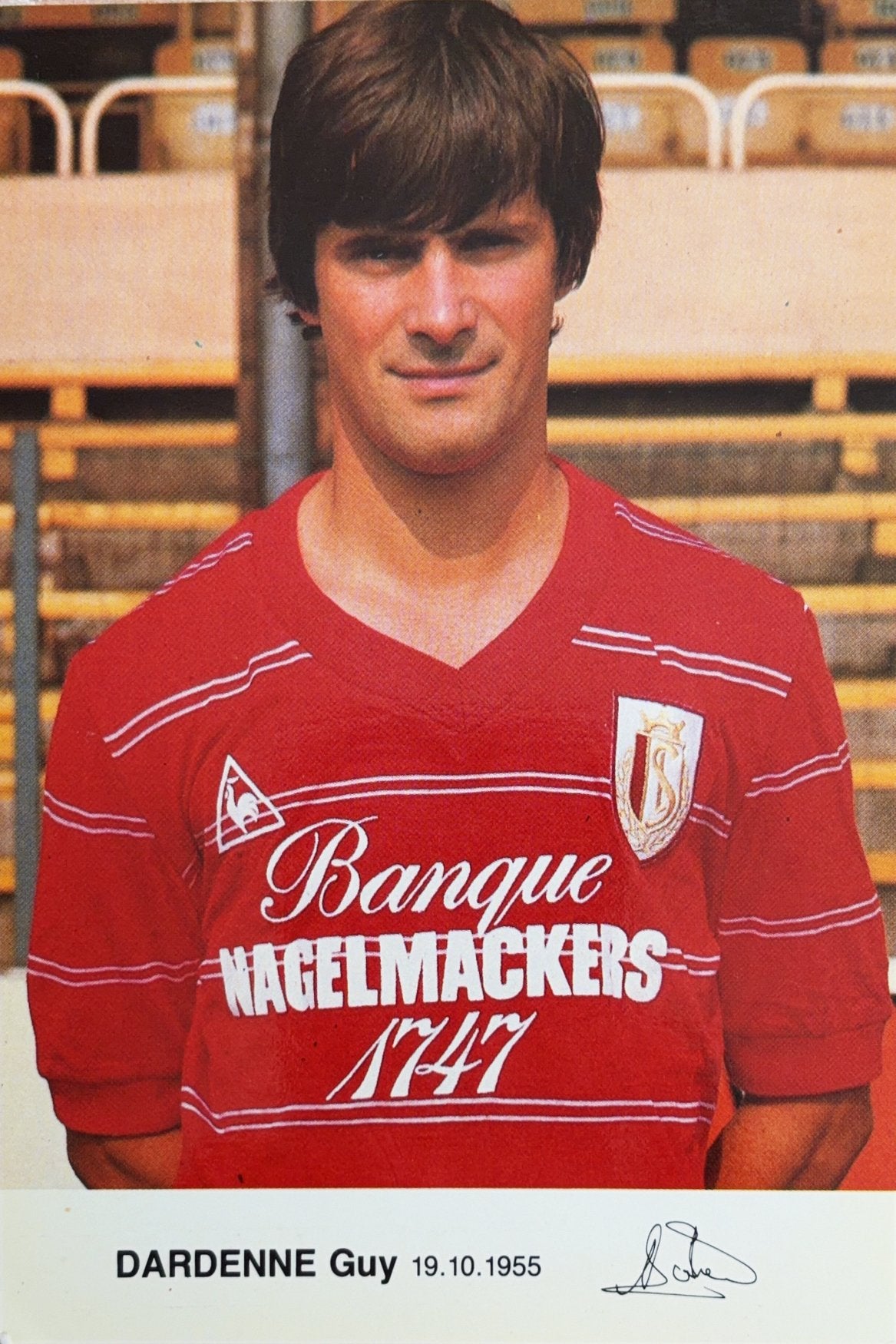 Spelerskaart Guy Dardenne - Standard Luik - 1984/1985, Ophalen of Verzenden, Zo goed als nieuw, Feyenoord, Spelerskaart