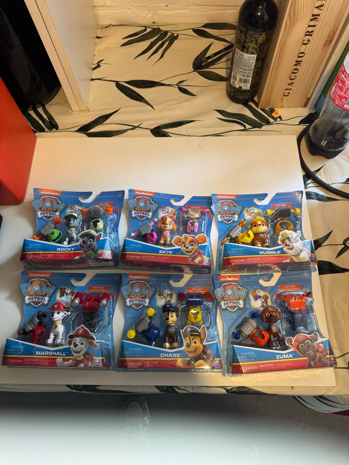Paw Patrol Rubble en Zuma figuren met clip-on rugzakken, Ophalen of Verzenden, Nieuw