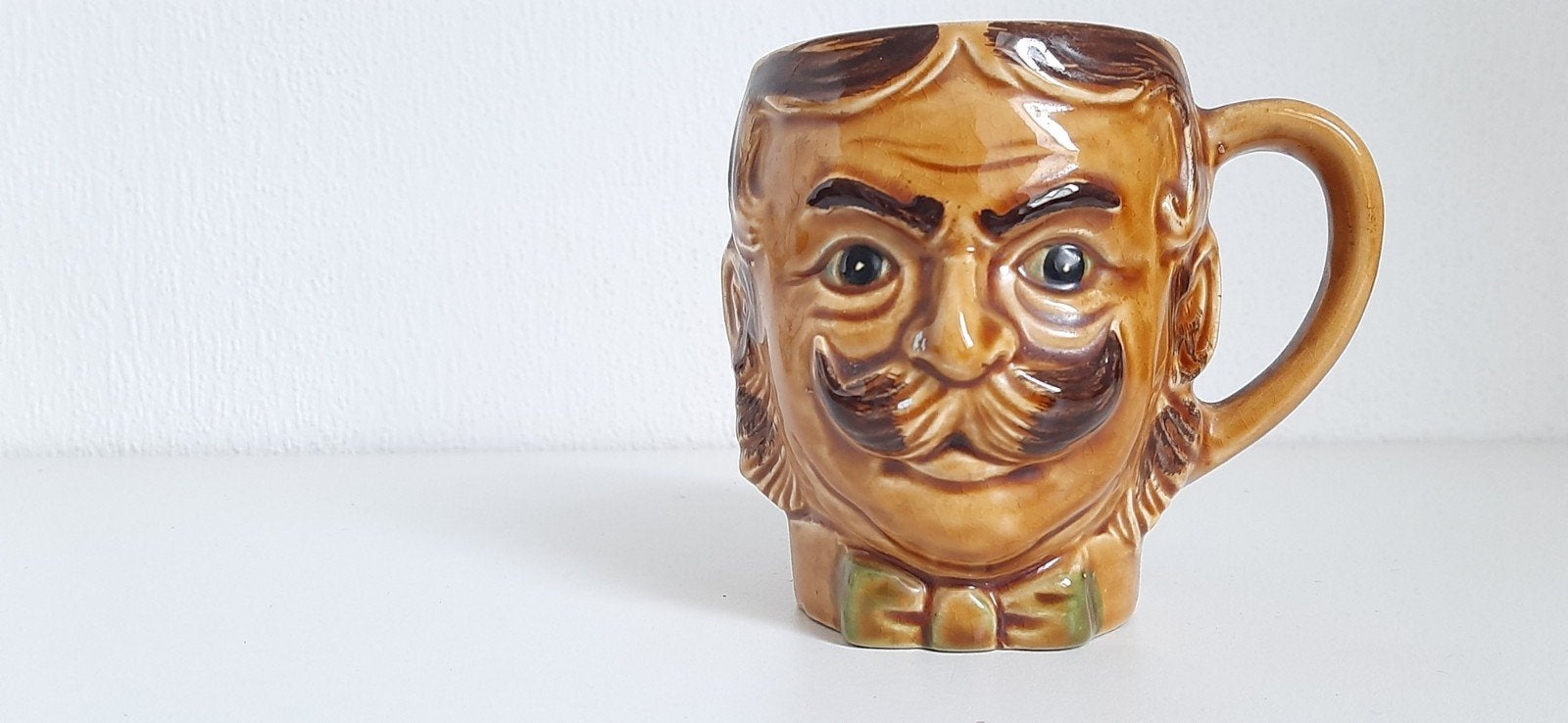 Vintage Japanse Moustache Mok - Made in Japan, Ophalen of Verzenden
