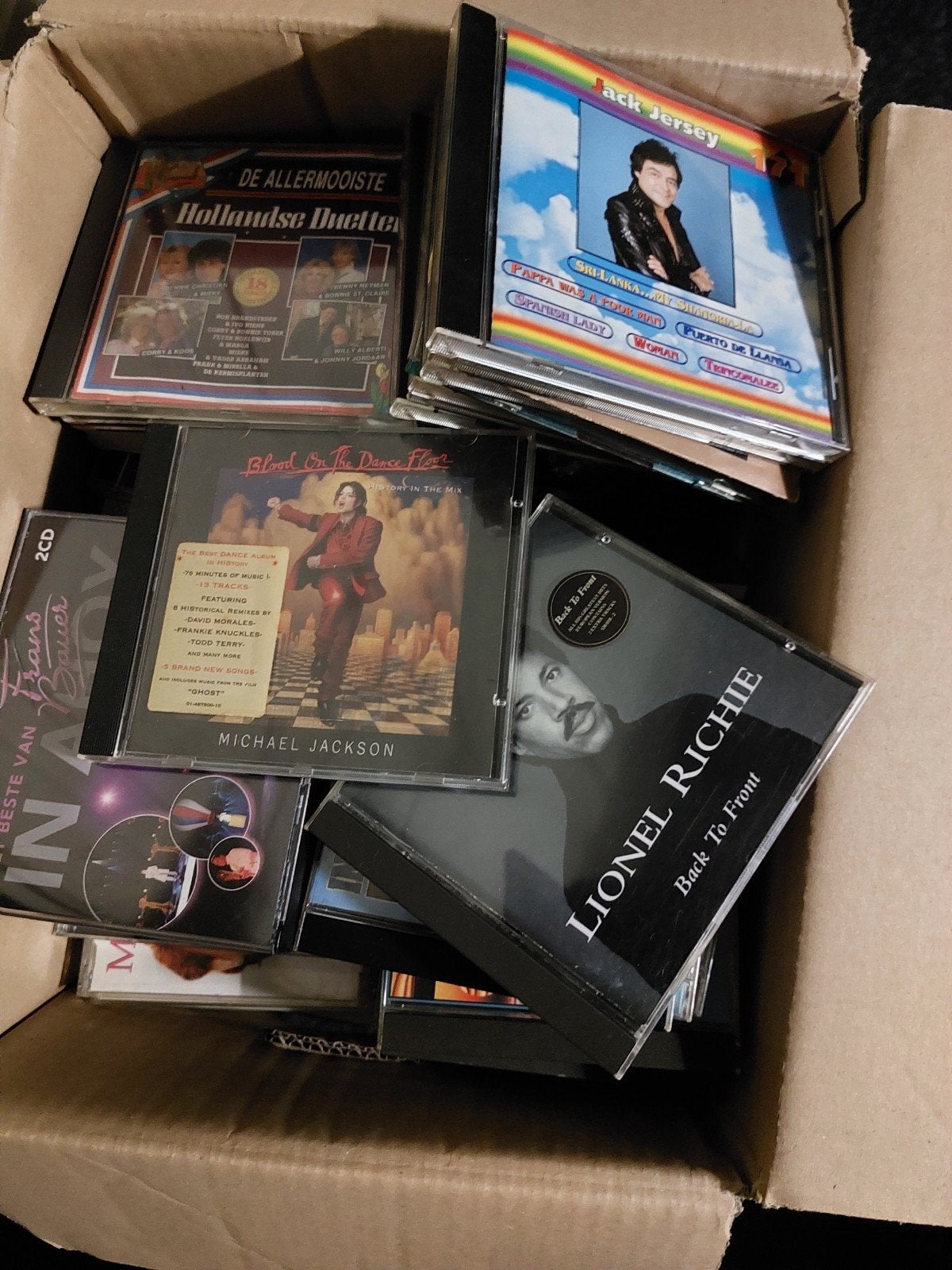 grote doos vol cd's Nederlandstalige jaren 60 70  pop enz, Ophalen, Gebruikt, Pop, Verzamelalbum