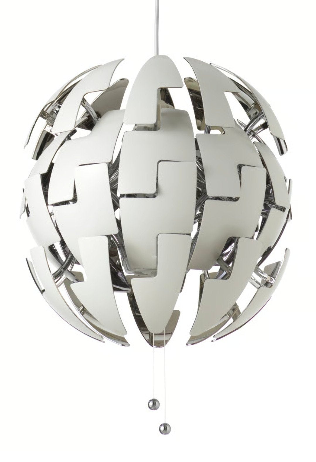 Ikea PS 2014 hanglamp wit zilver, Ophalen, Zo goed als nieuw, Kunststof, E27 (groot)