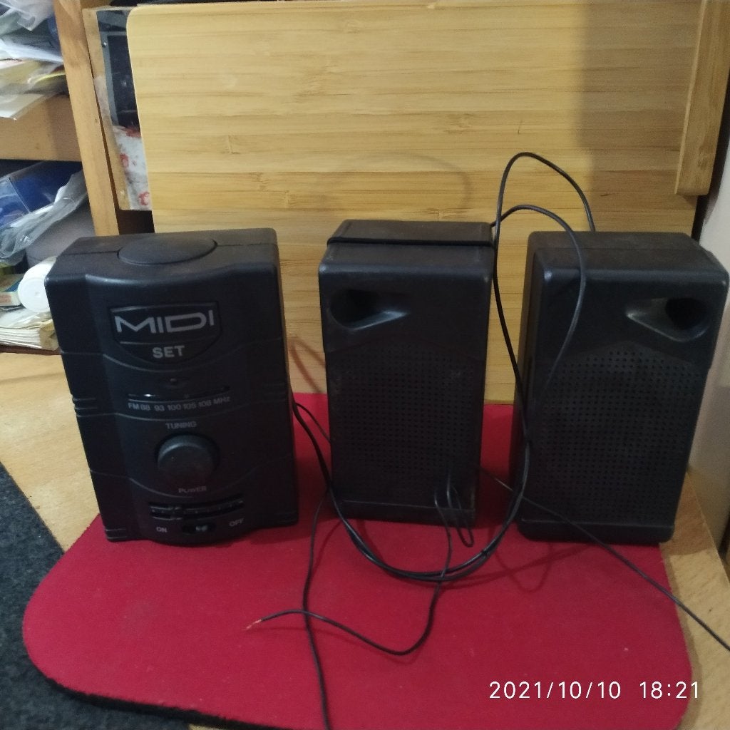 FM MIDI SET RADIO SPEAKERS, Ophalen of Verzenden, Gebruikt, Minder dan 60 watt, Overige merken