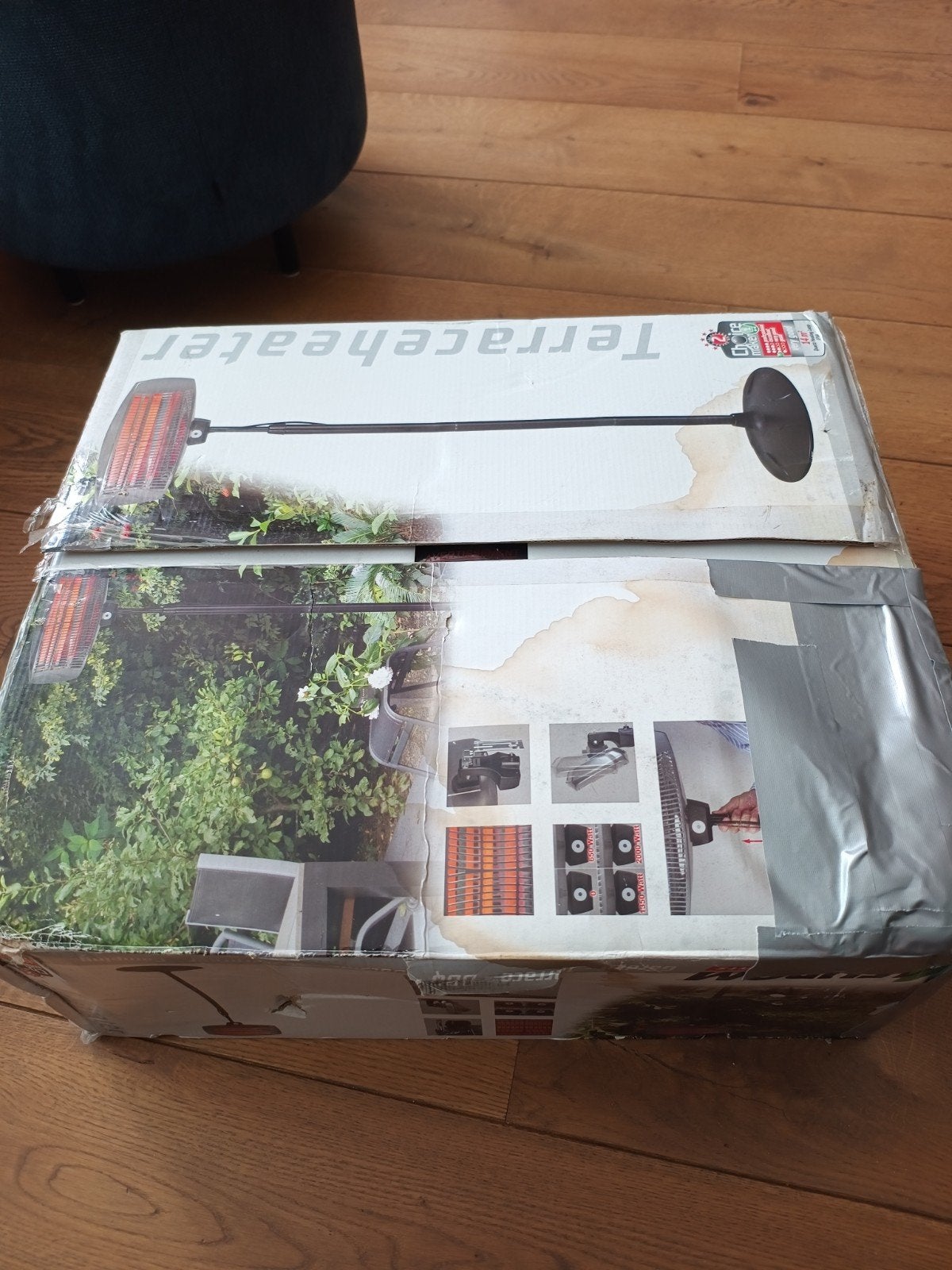 Eurom Terrasverwarmer - Elektrisch - Nieuw in doos, Tuin en Terras, Ophalen, Nieuw, Elektrisch, Vloer