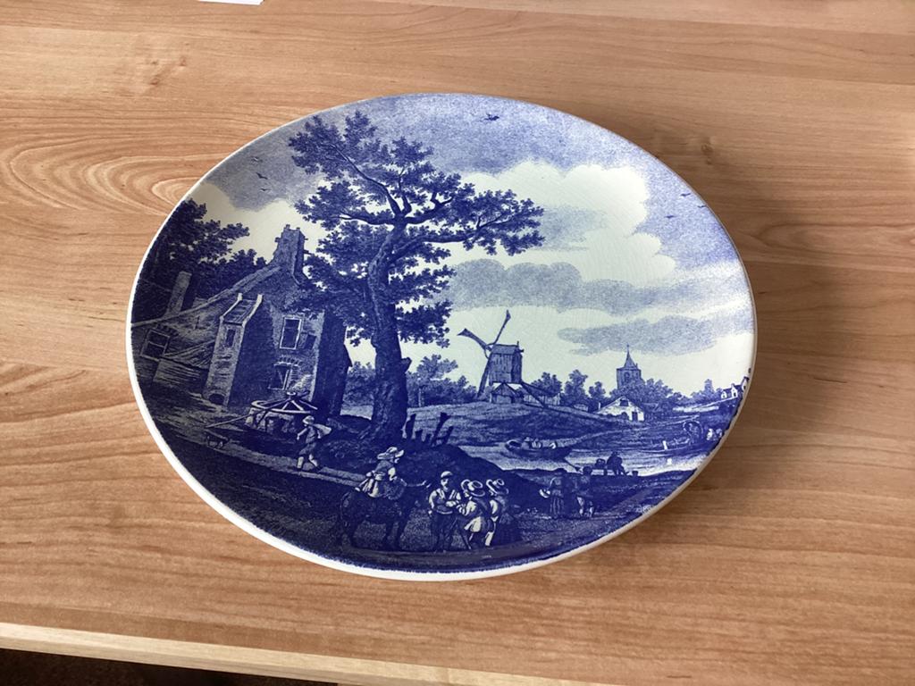 Delfts blauw bord Chemkefa, Antiek en Kunst, Antiek | Wandborden en Tegels, Ophalen of Verzenden