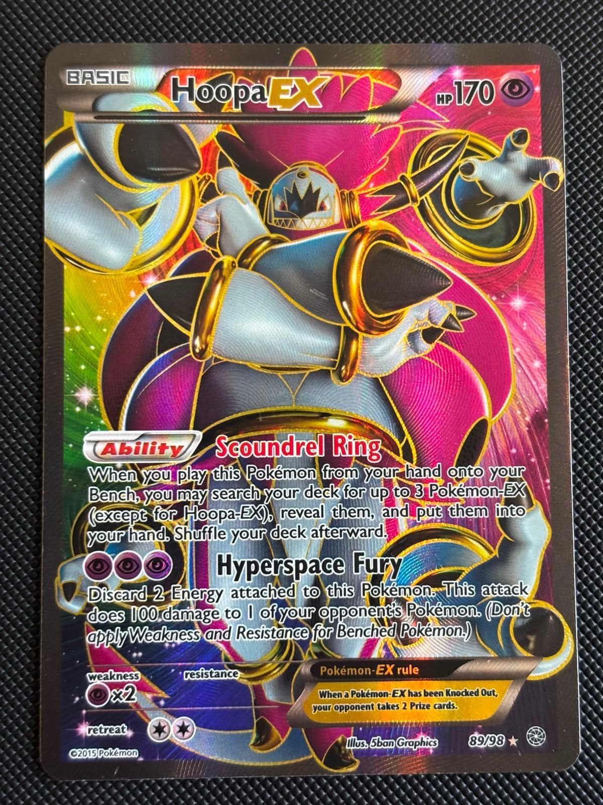 Hoopa EX (AOR 89) pokemon kaarten, Ophalen of Verzenden, Zo goed als nieuw