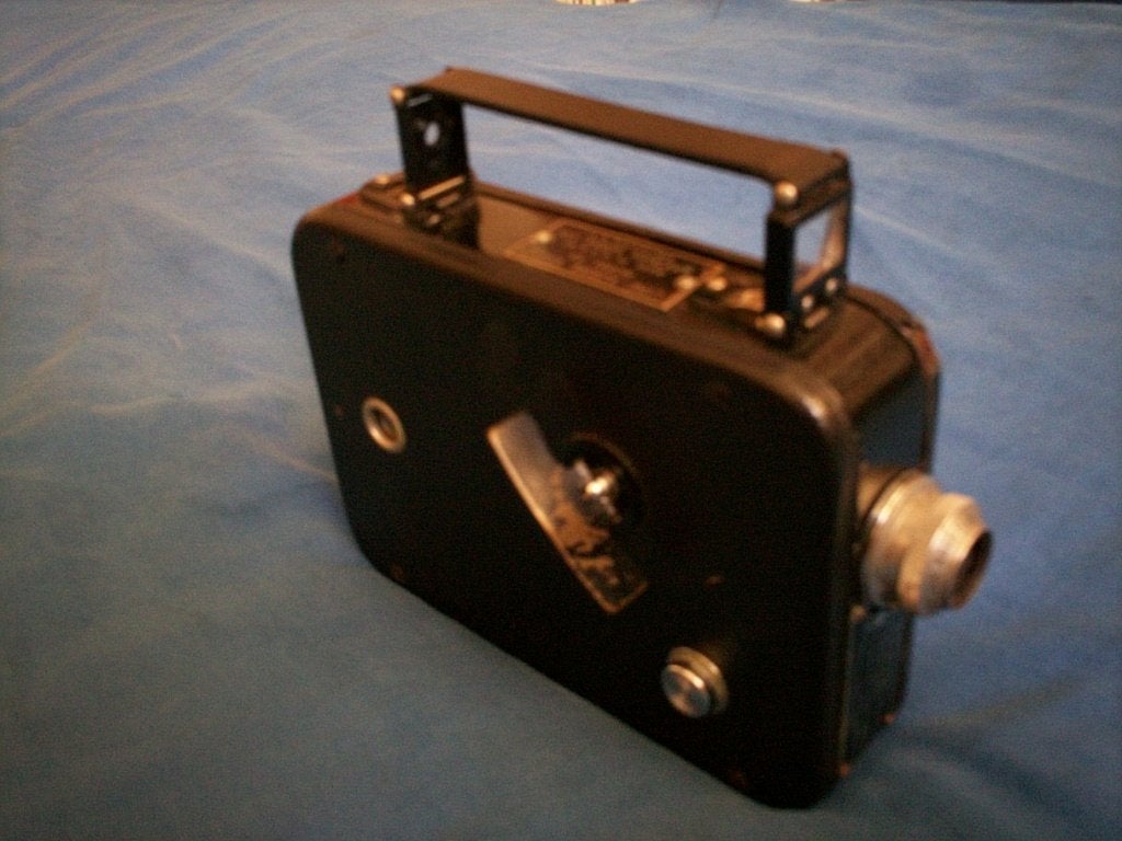 Ciné Kodak Eight vintage 8 mm filmcamera Model 25 + draagtas, Ophalen, 1940 tot 1960, Filmcamera