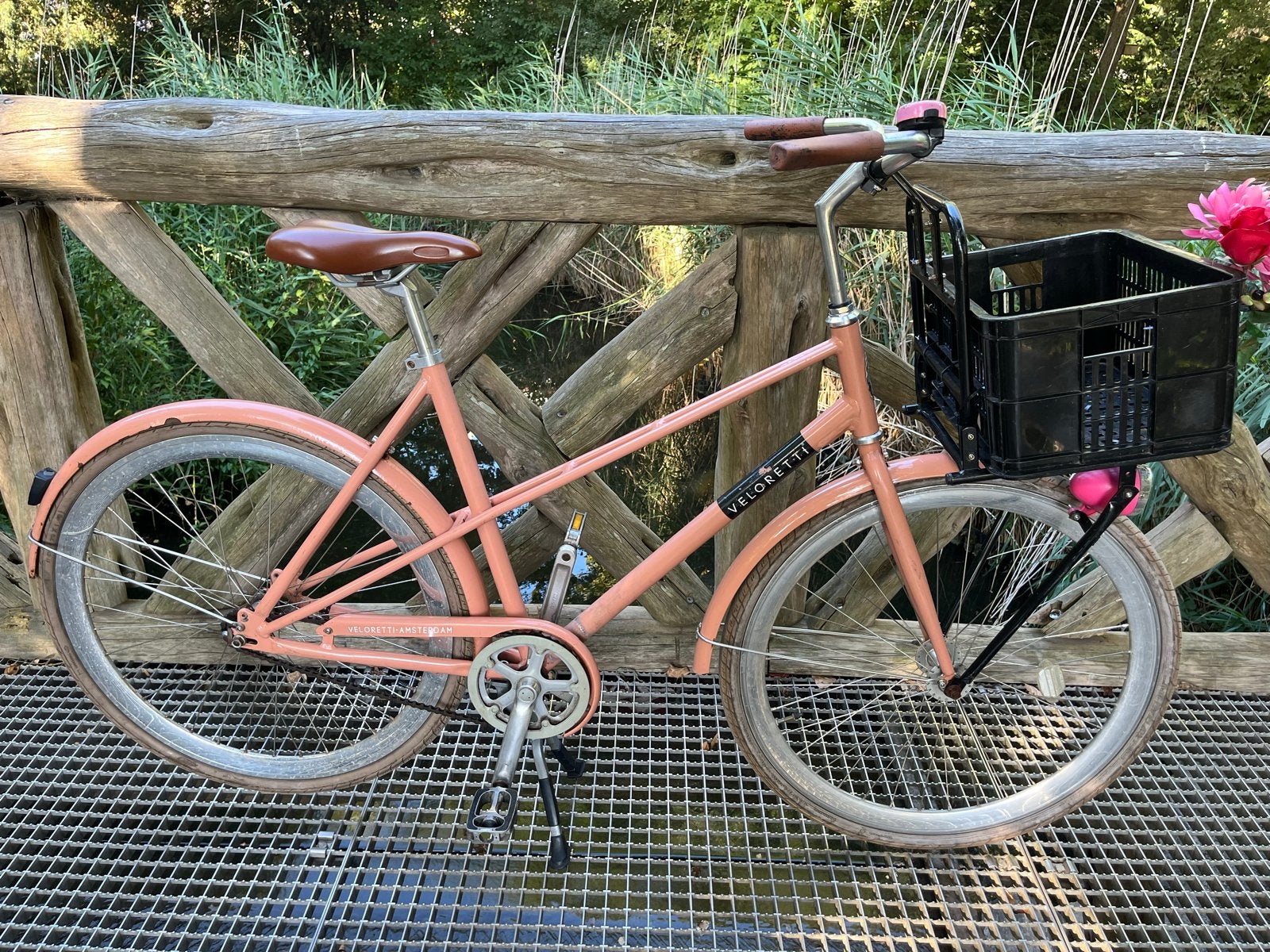 Veloretti Caféracer Blazing Salmon - 52cm / 1S, Fietsen en Brommers, Fietsen | Dames | Damesfietsen, Terugtraprem, Gebruikt, Versnellingen