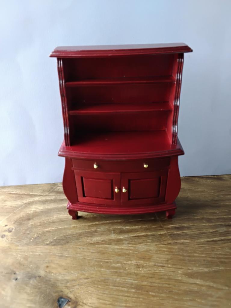 Mahonie houten kastje 1:12, Ophalen of Verzenden, Nieuw, Poppenhuis