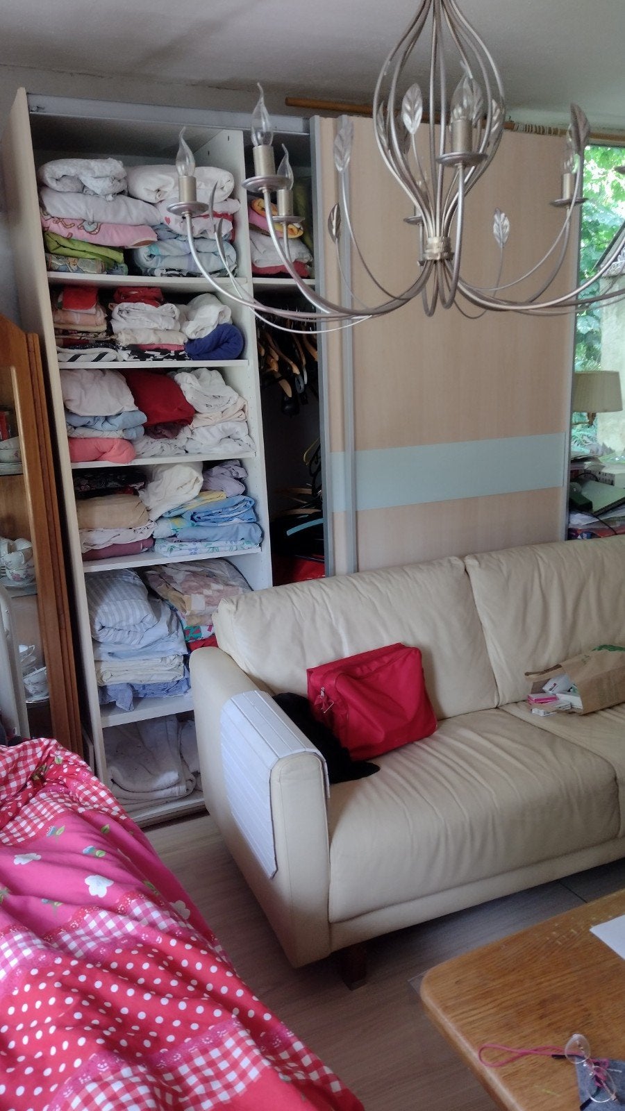 Grote hang- en legkast 220x220 met schuifdeuren, Huis en Inrichting, Kasten | Kledingkasten, Ophalen