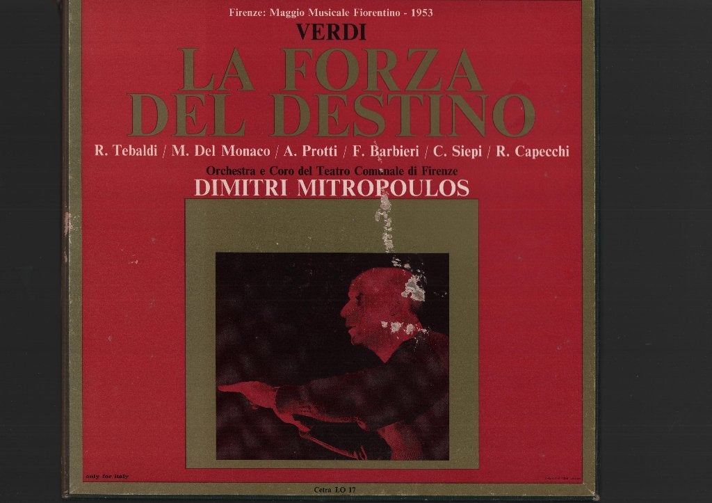 La Forza del Destino Renata Tebaldi M del Monaco 1953 Vinyl, Opera of Operette, Ophalen of Verzenden, Zo goed als nieuw, Romantiek