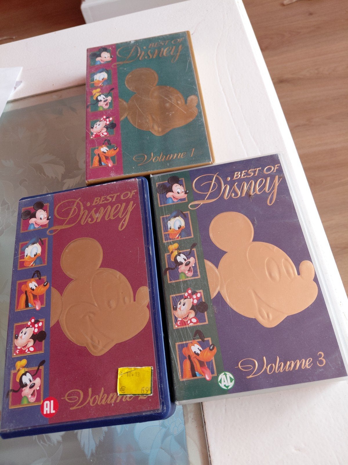 Best of Disney deel 1,2,3 op videoband., Gebruikt, Tekenfilm, Alle leeftijden, Ophalen of Verzenden